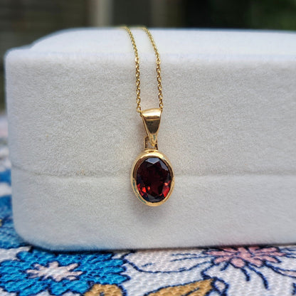 Solid 9ct Gold Gemstone Solitaire Pendants, New
