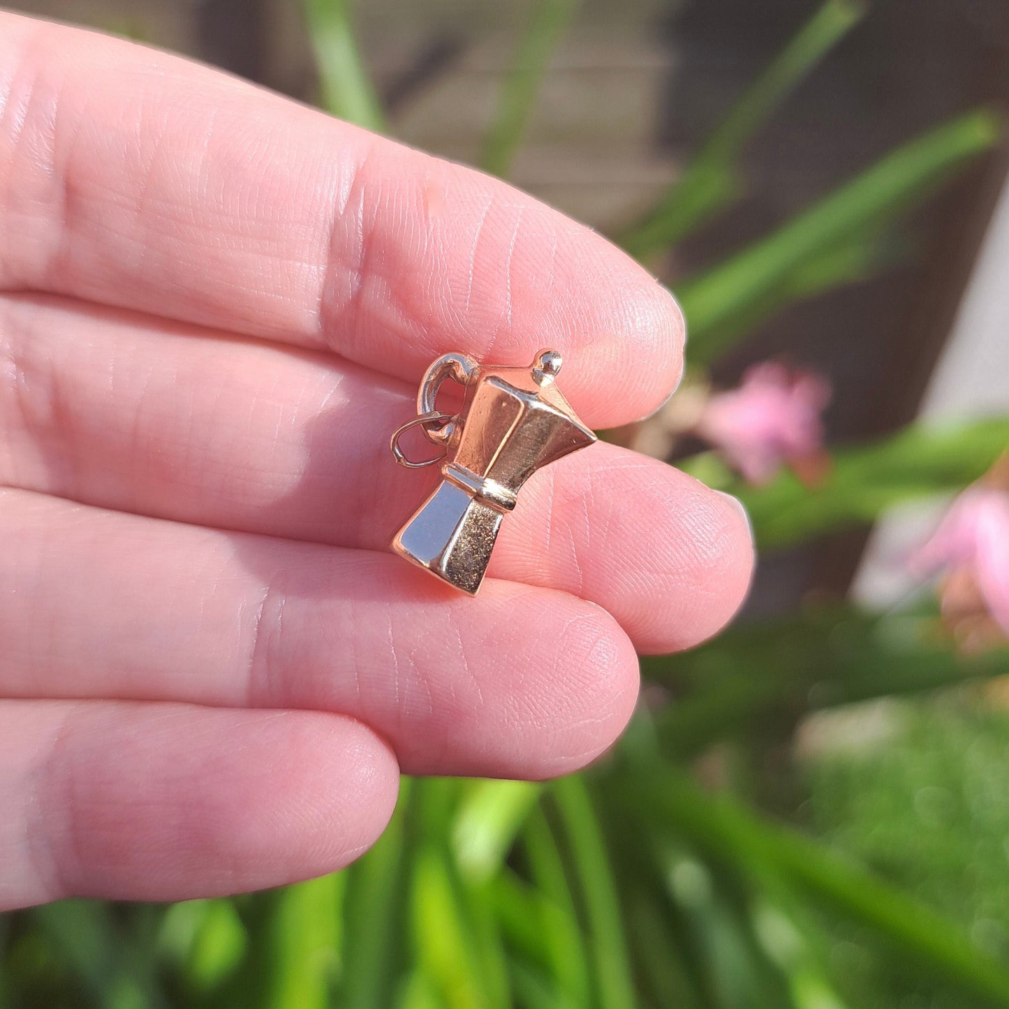 9ct Gold Espresso Coffee Pot Charm / Pendant