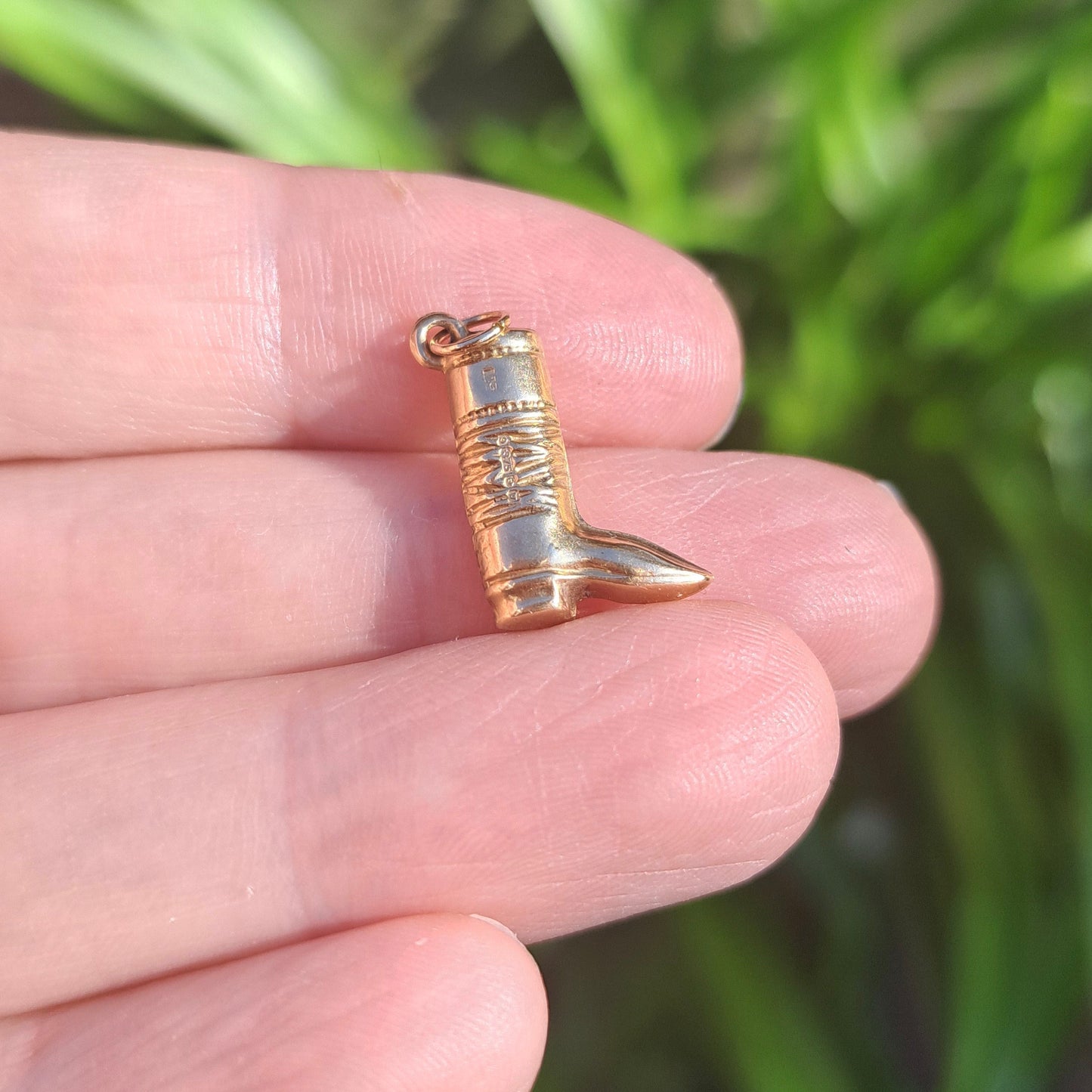 Vintage 9ct Gold Cowboy Boot Charm / Pendant, 1971