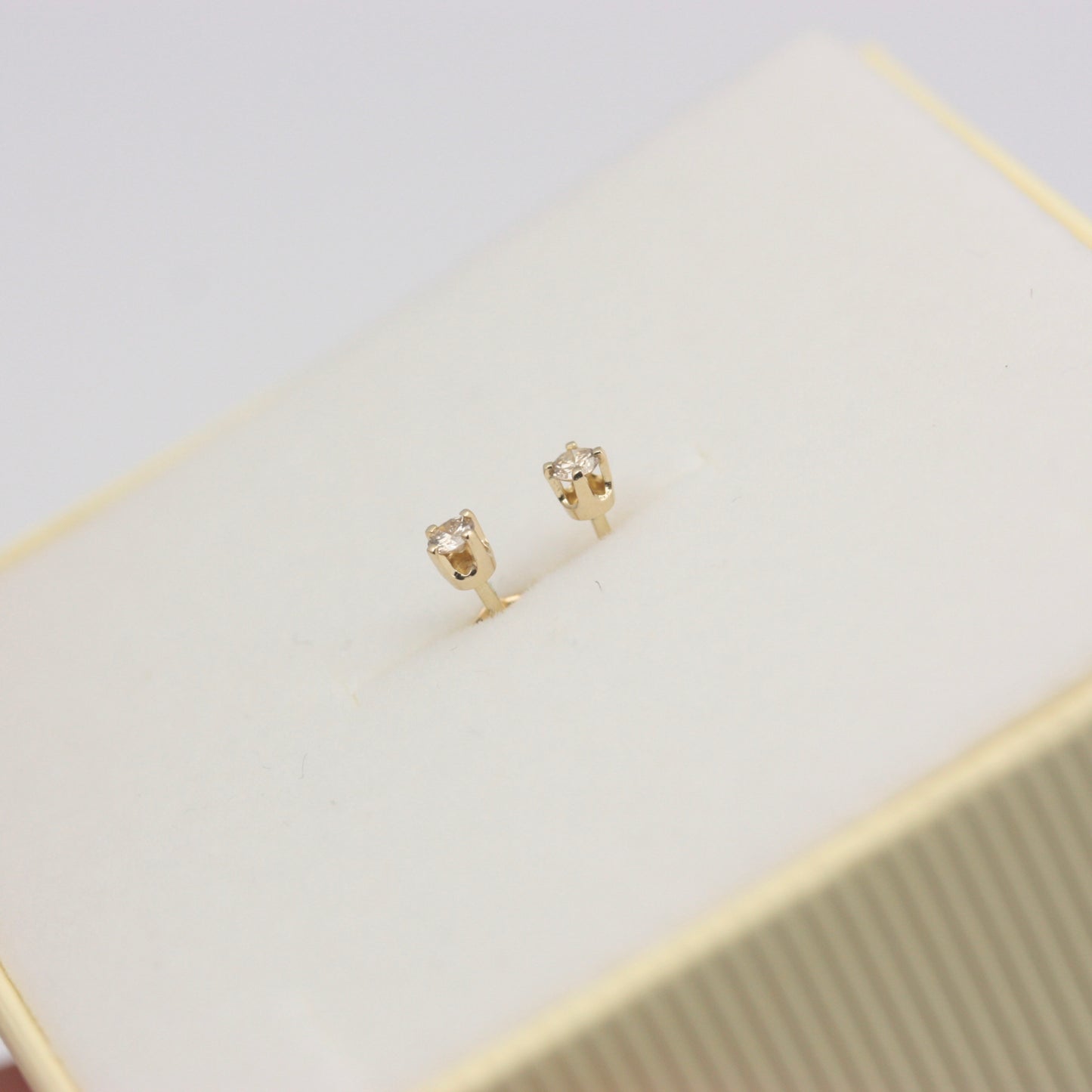 Pre-owned 14ct Gold and Diamond Stud Earrings