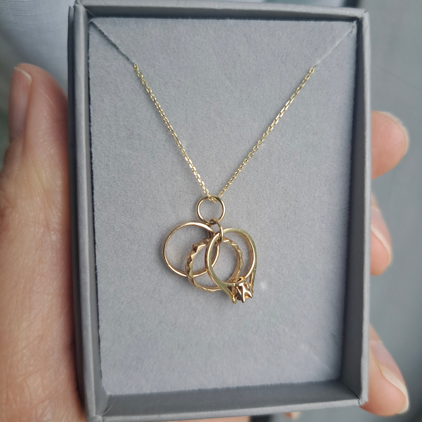 Vintage 9ct Gold Ring Set Charm - Wedding, Engagement, Eternity