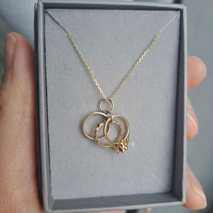 Vintage 9ct Gold Ring Set Charm - Wedding, Engagement, Eternity