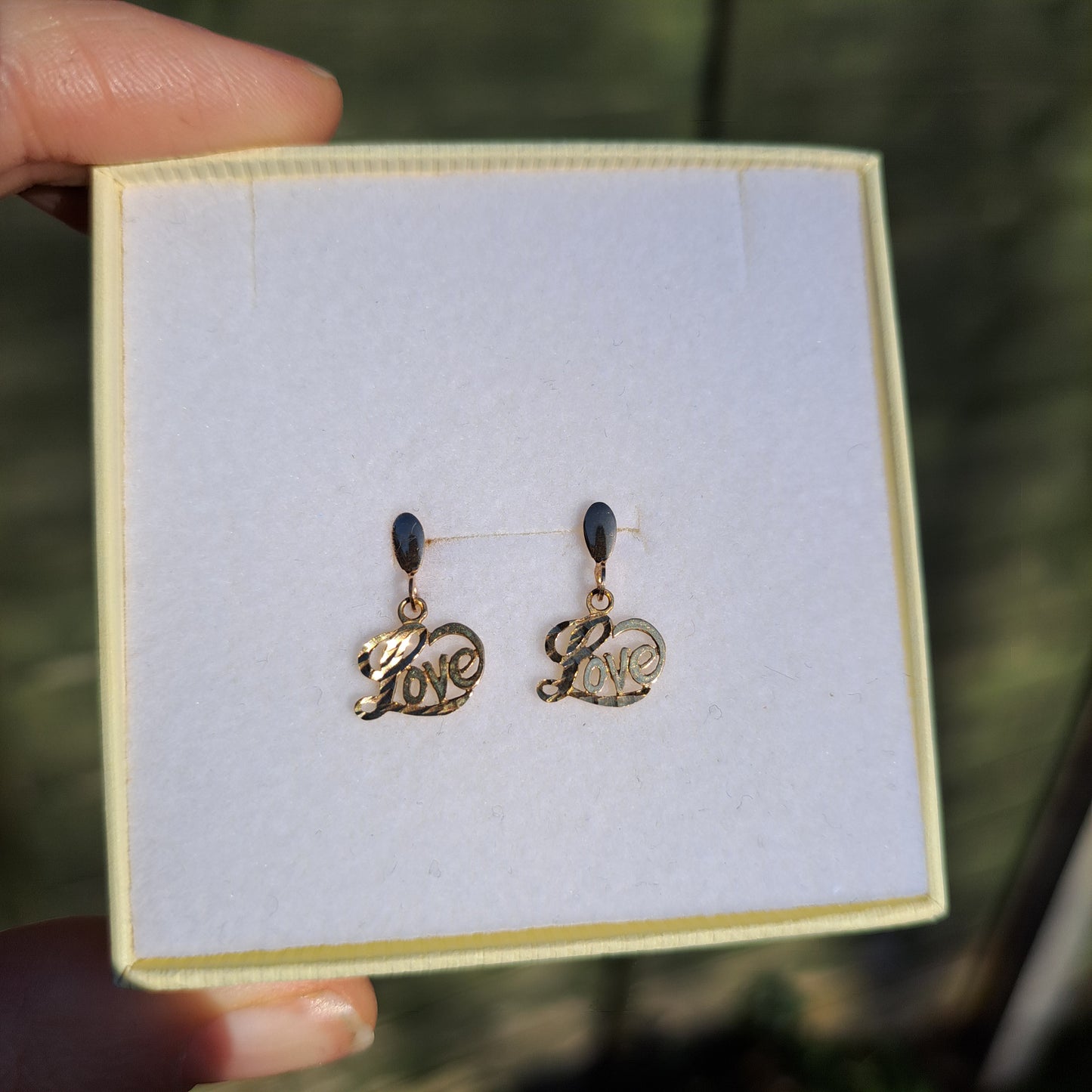 Vintage 9ct Gold "LOVE" Earrings