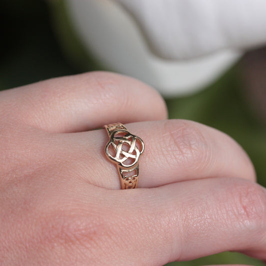 Vintage 9ct Gold Celtic Knot Ring, 2000