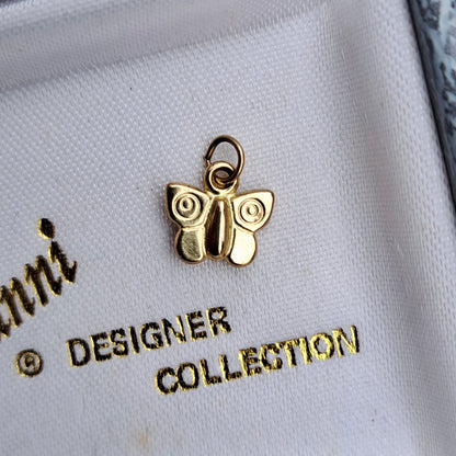 Vintage 9ct Gold Mini Butterfly Charm