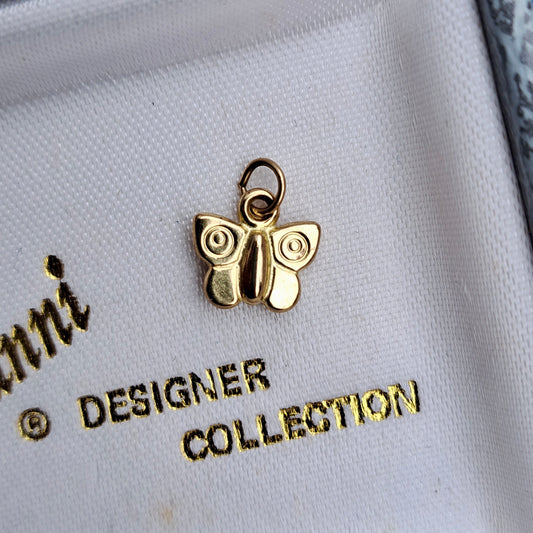 Vintage 9ct Gold Mini Butterfly Charm
