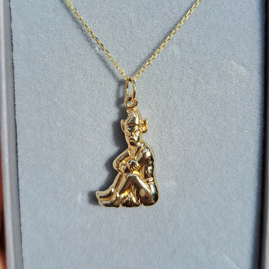 Vintage 9ct Gold Cornish Pixie Charm, 1970s
