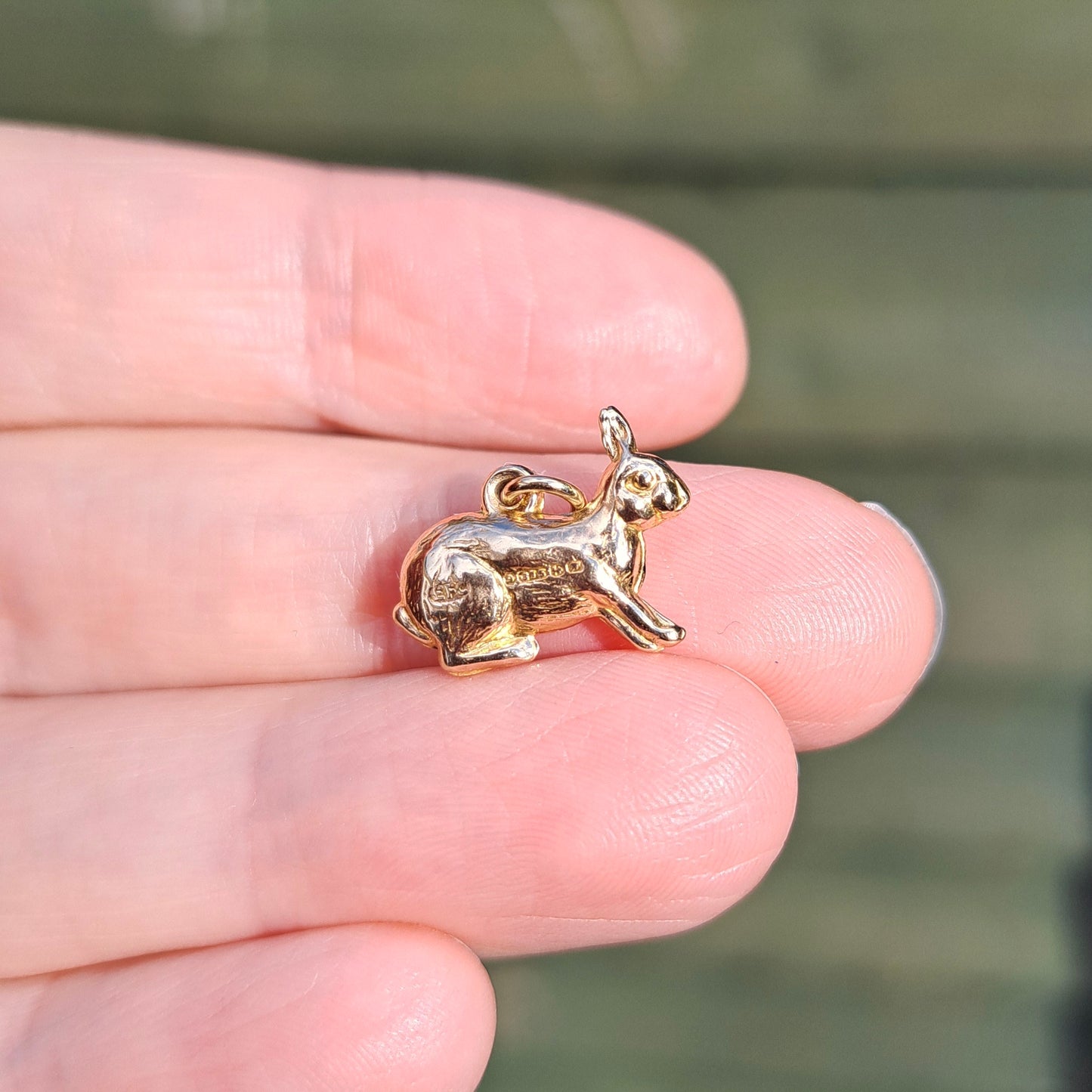 Vintage 9ct Gold Rabbit Charm, 1955