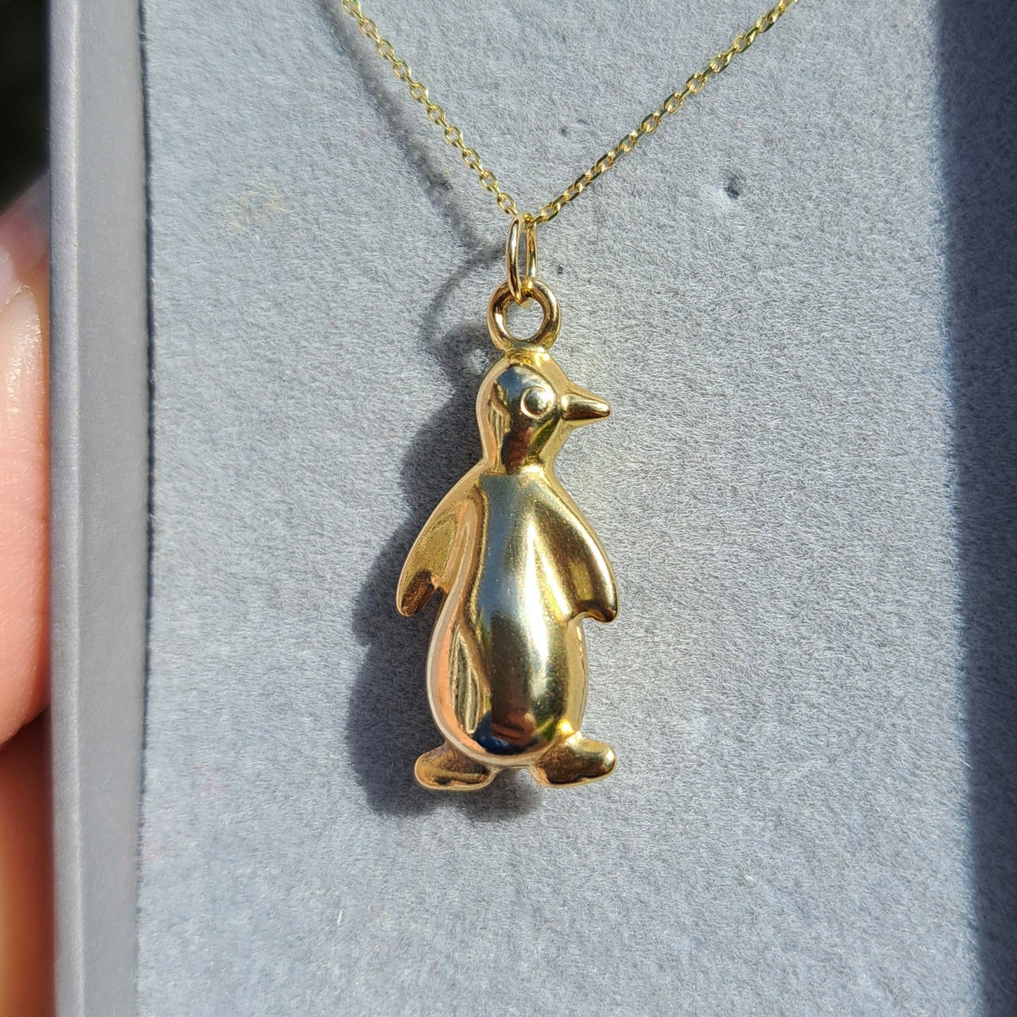 Vintage Yellow Gold Penguin Charm, 1990s
