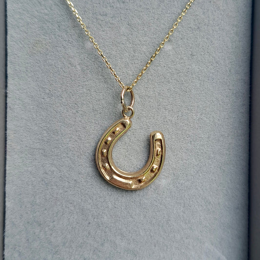 Vintage 9ct Yellow Gold Horseshoe Charm