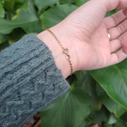 Vintage 9ct Italian Gold Bar Bracelet with Mariner Link