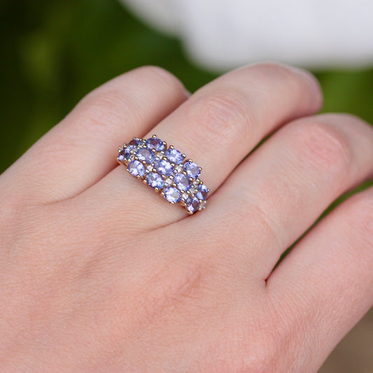 Pre-owned 9ct Gold Tanzanite Multi Stone Ring, 2014
