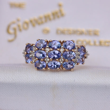 Pre-owned 9ct Gold Tanzanite Multi Stone Ring, 2014