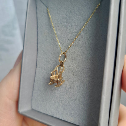 Solid 9ct Yellow Gold Rocking Chair Charm