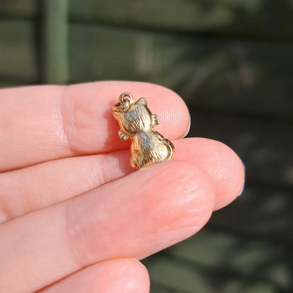 9ct Gold Cat Charm / Pendant