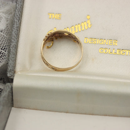 Vintage 9ct Gold Claddagh Band Ring