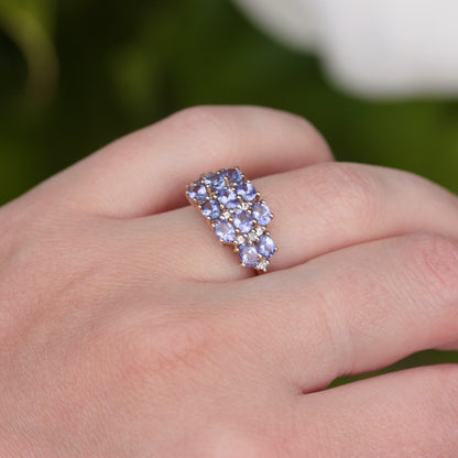 Pre-owned 9ct Gold Tanzanite Multi Stone Ring, 2014