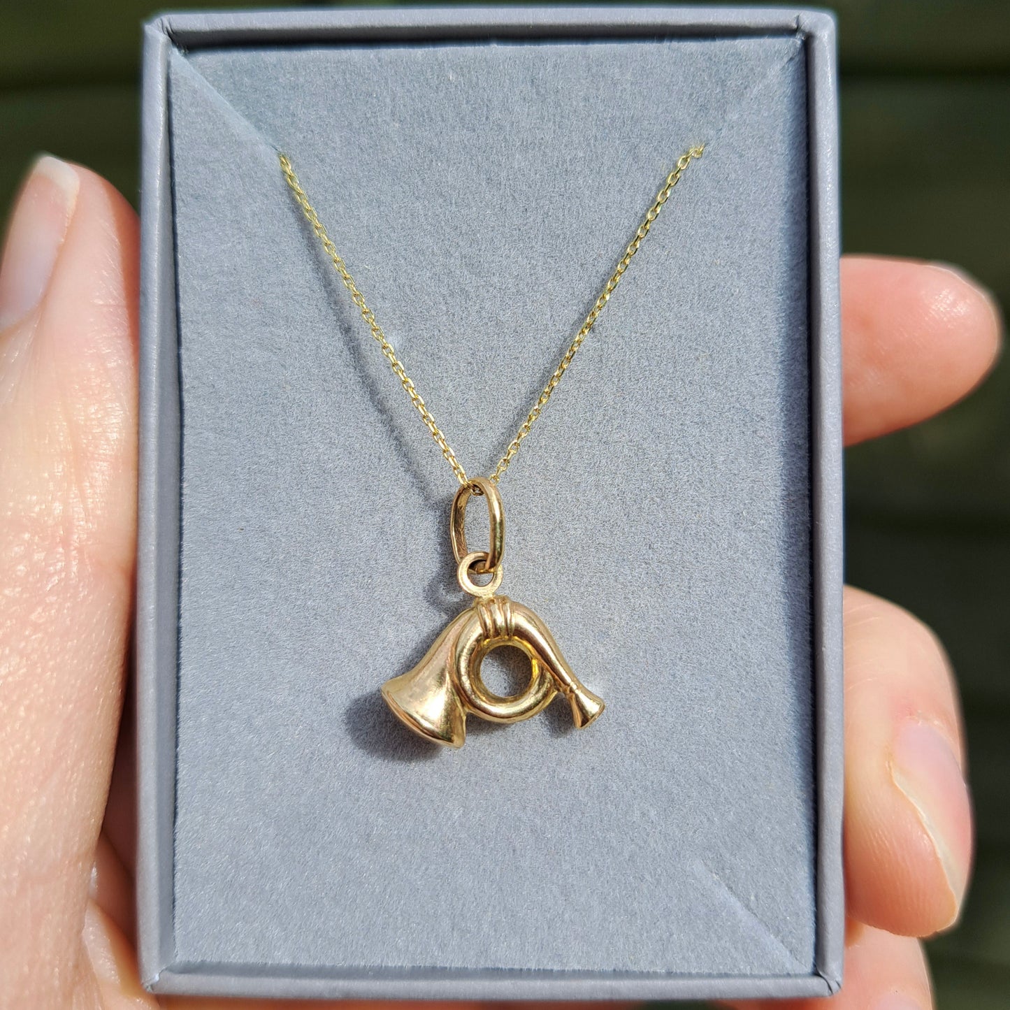 9ct Gold Horn Instrument Charm / Pendant