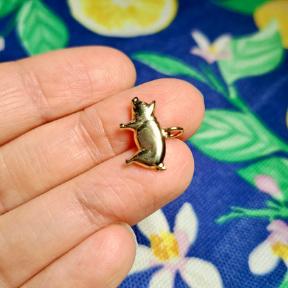 Small Vintage 9ct Gold Lucky Pig Charm