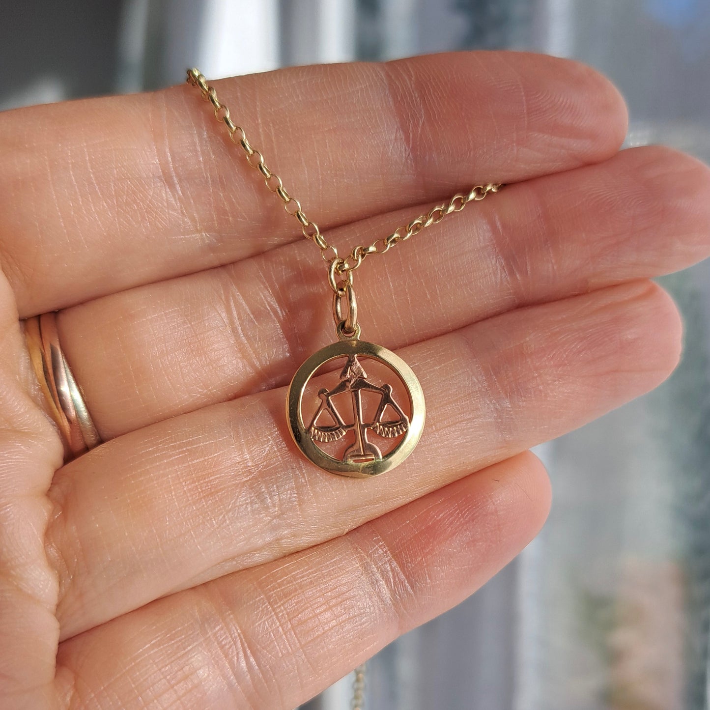 Vintage 9ct Yellow and Rose Gold Libra Charm