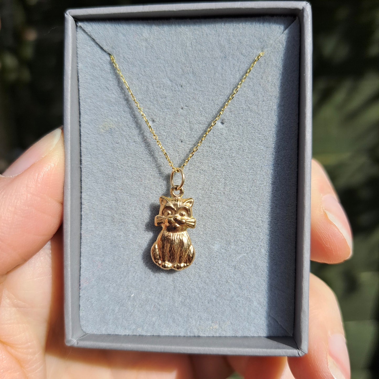 Vintage 9ct Gold Cat Charm, 1990s