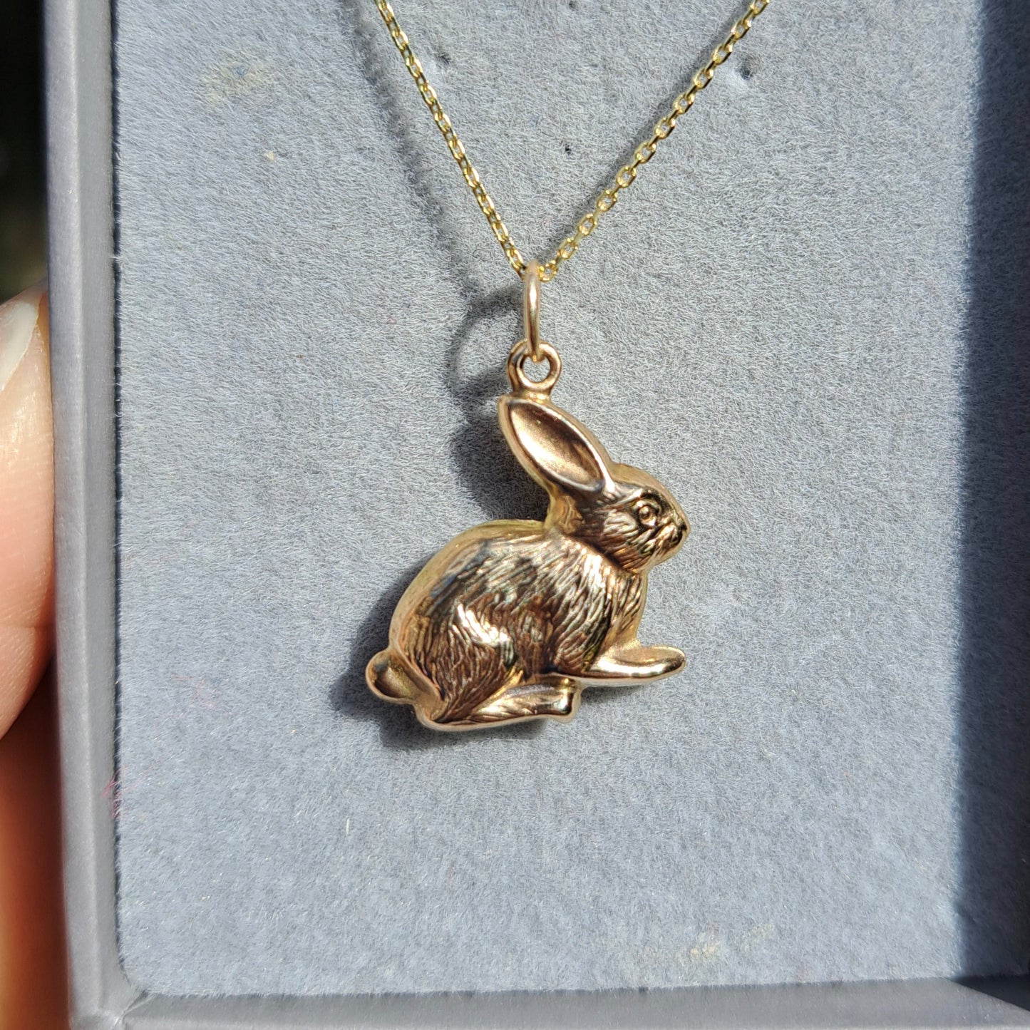 Vintage 9ct Gold Rabbit Charm, 1970s