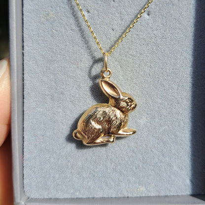 Vintage 9ct Gold Rabbit Charm, 1970s