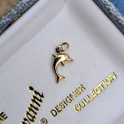 Vintage 9ct Gold Mini Dolphin Charm