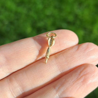 Vintage 9ct Gold Mini Dart Charm, 2001