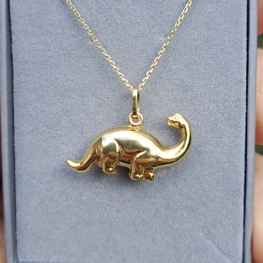 9ct Gold Diplodocus Charm / Pendant