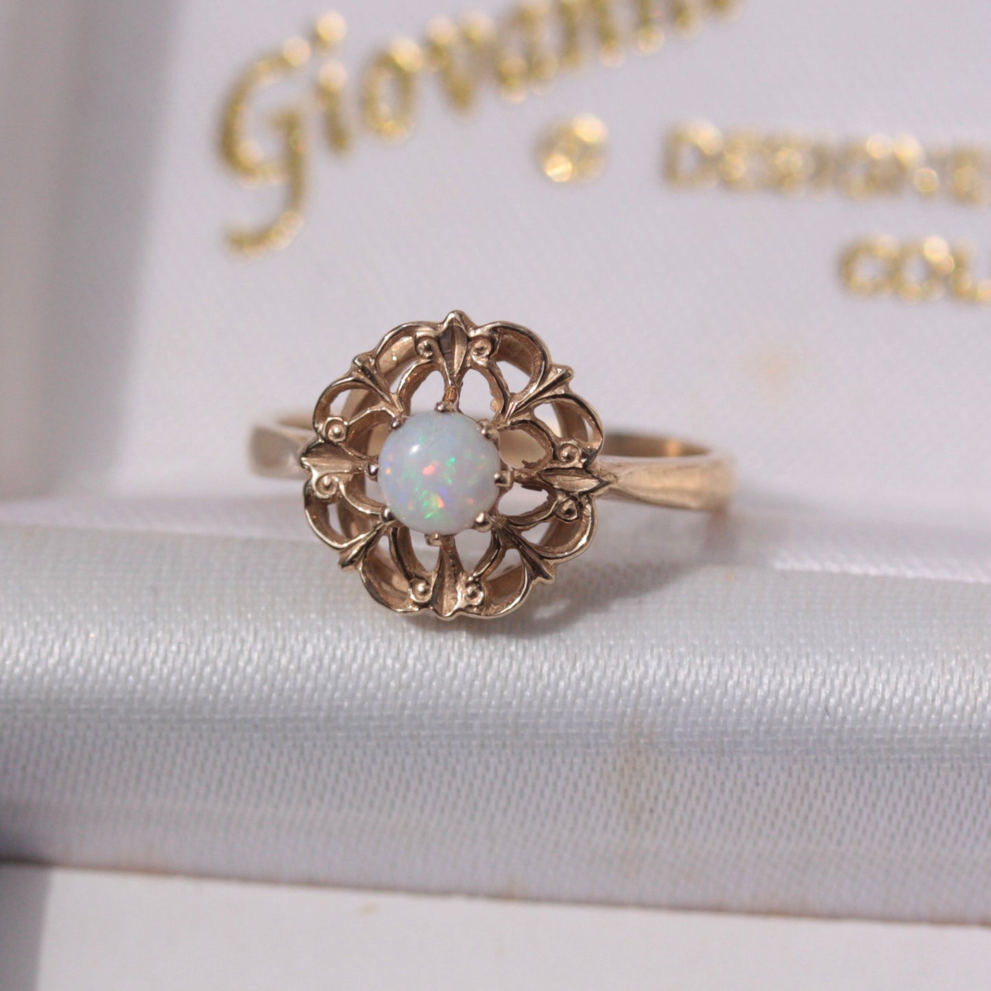 Pre-owned 9ct Gold and Opal Ornate Ring