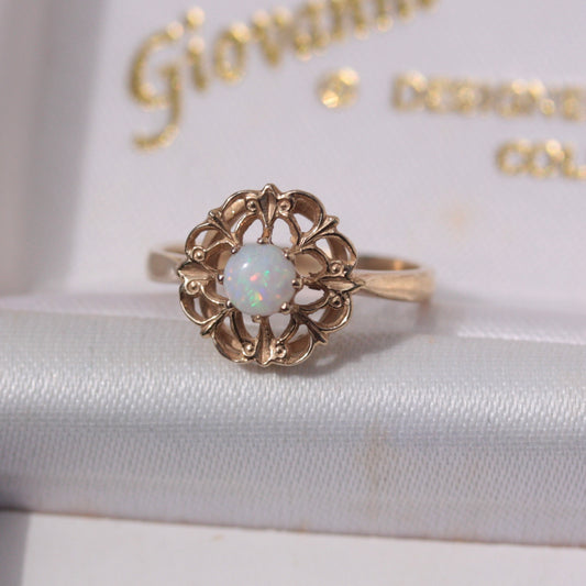 Pre-owned 9ct Gold and Opal Ornate Ring