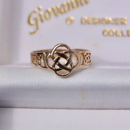 Vintage 9ct Gold Celtic Knot Ring, 2000