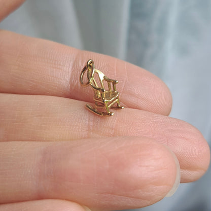 Solid 9ct Yellow Gold Rocking Chair Charm