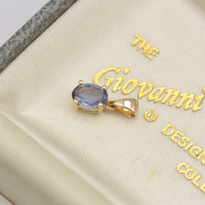 Pre-owned 10K Gold Oval Tanzanite Pendant