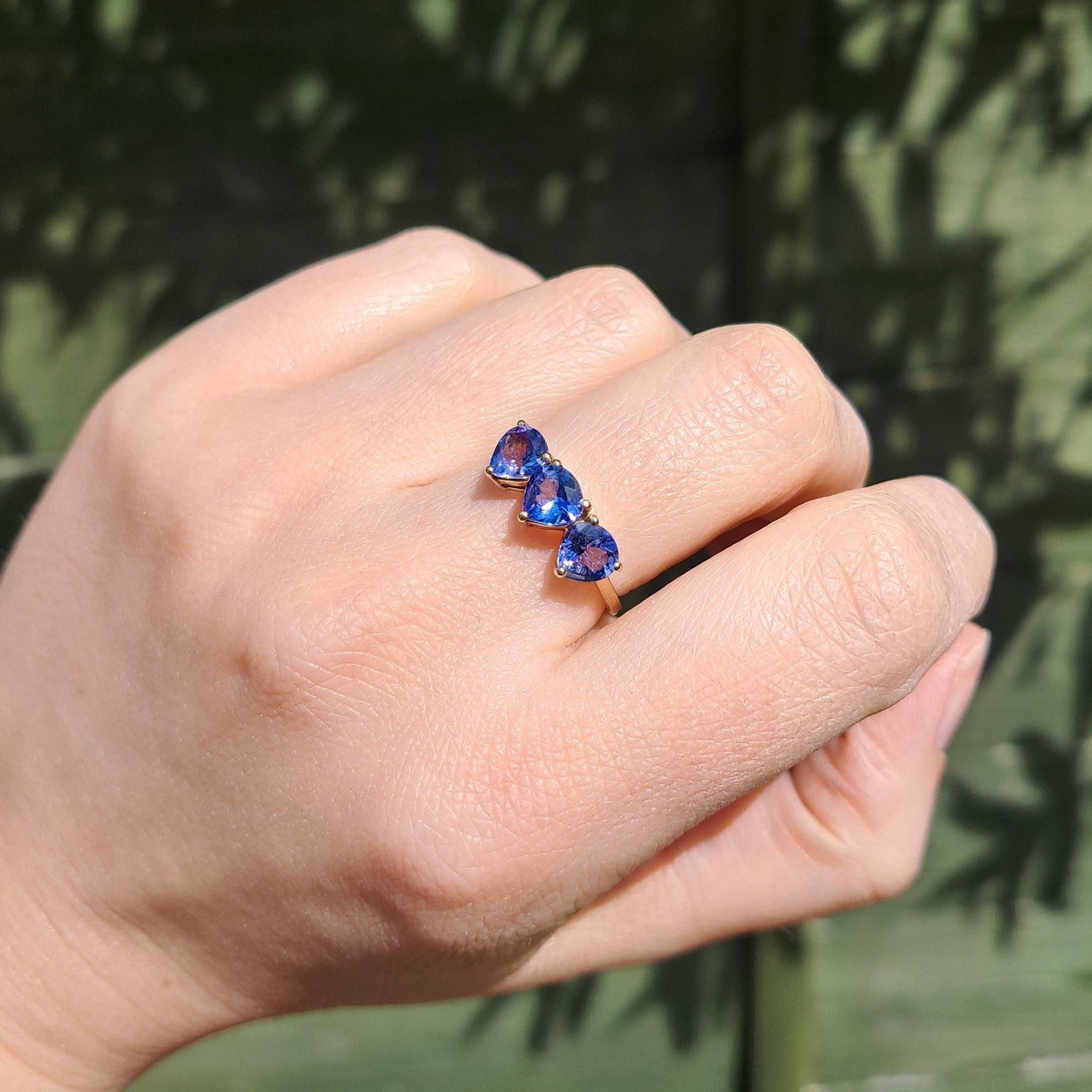 Pre-owned 9ct Gold Tanzanite Three Stone Ring, 2014