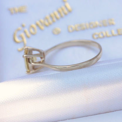 Pre-owned 9ct Gold Citrine Solitaire Ring