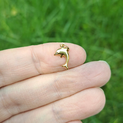 Vintage 9ct Gold Mini Dolphin Charm