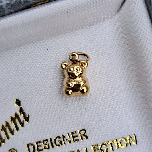 Vintage 9ct Gold Tiny Teddy Bear Charm