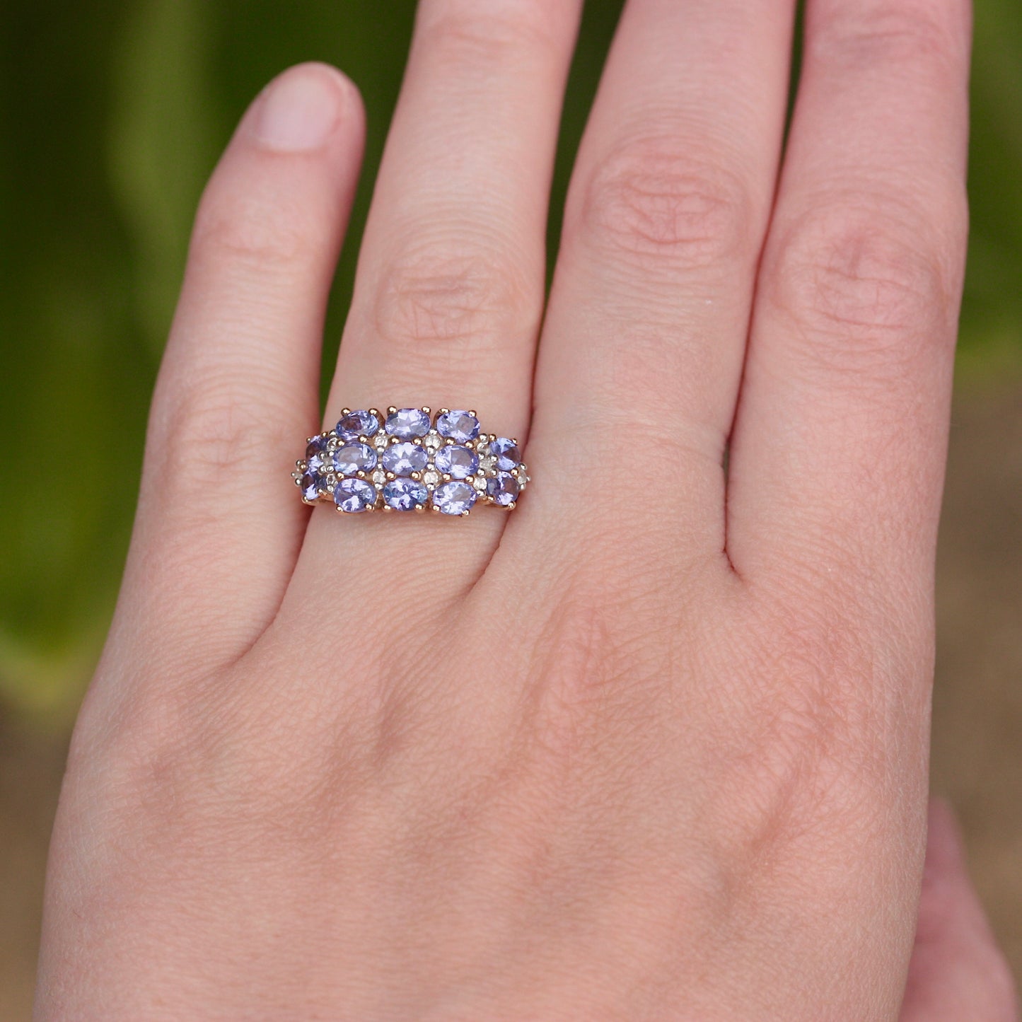 Pre-owned 9ct Gold Tanzanite Multi Stone Ring, 2014
