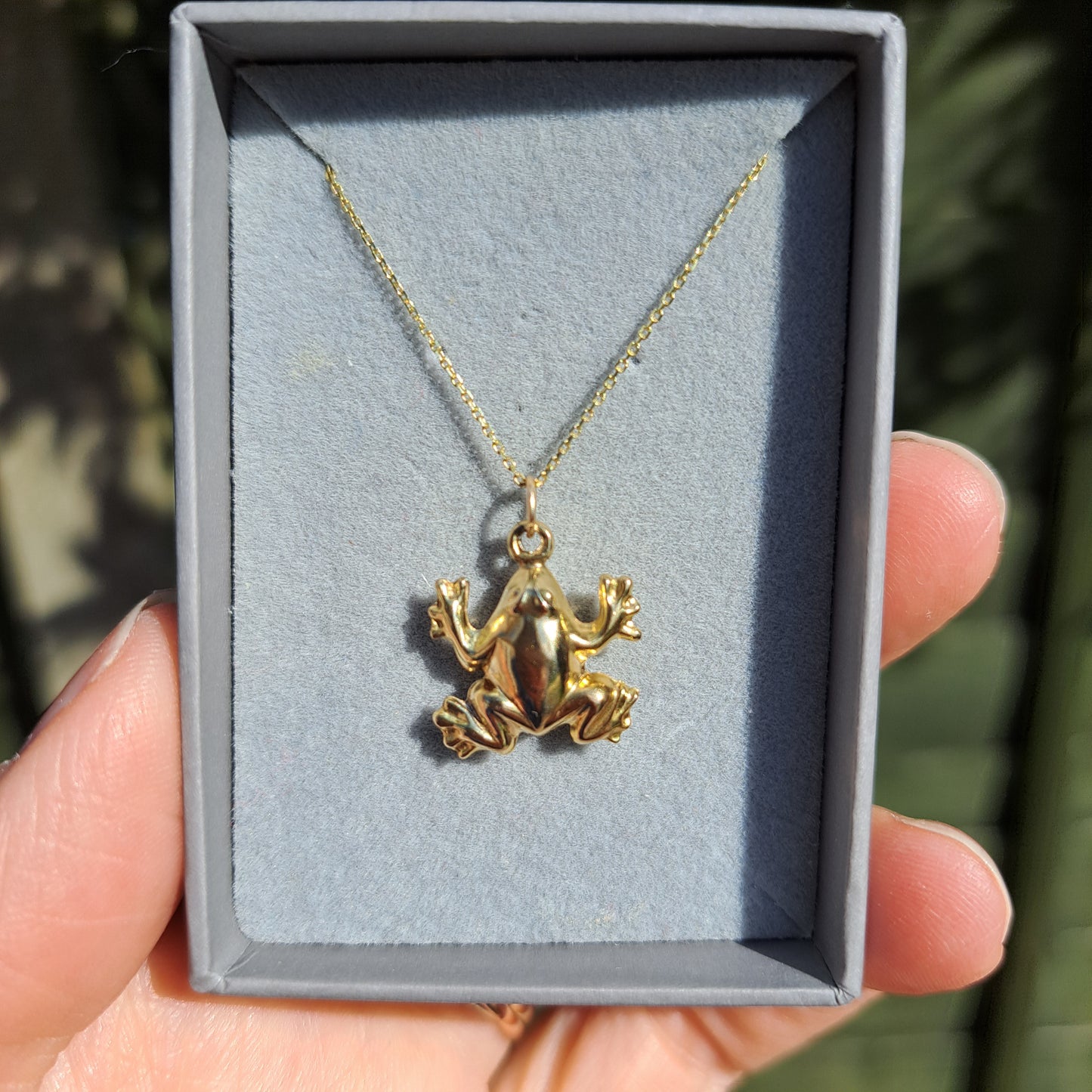 9ct Yellow Gold Puffy Frog Charm / Pendant