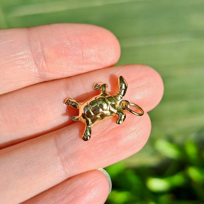 Vintage 9ct Yellow Gold Turtle Charm
