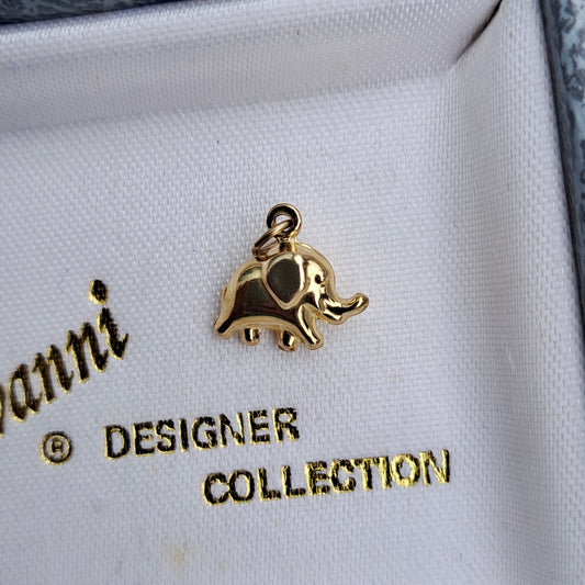 Vintage 9ct Gold Mini Elephant Charm