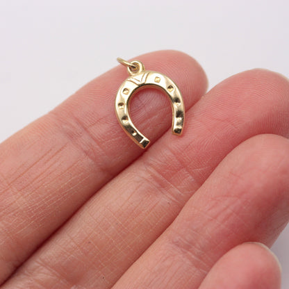 Vintage 9ct Gold Horseshoe Charm