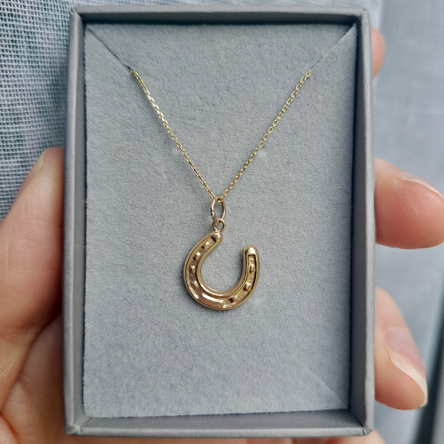 Vintage 9ct Yellow Gold Horseshoe Charm