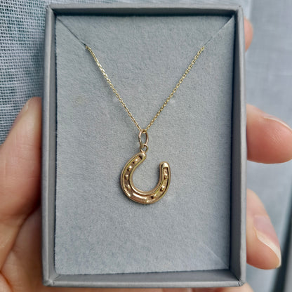 Vintage 9ct Yellow Gold Horseshoe Charm