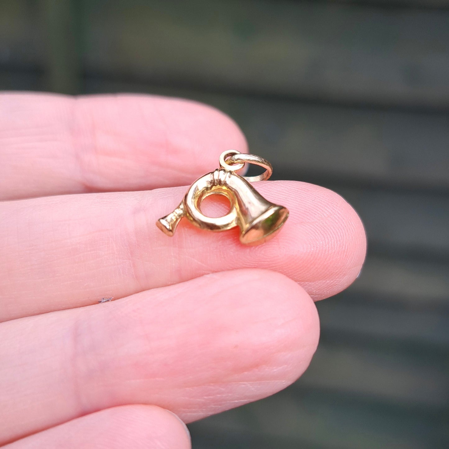 9ct Gold Horn Instrument Charm / Pendant