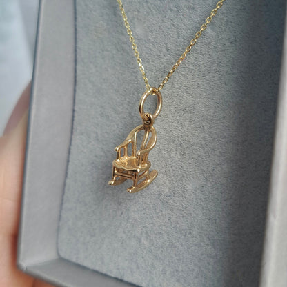 Solid 9ct Yellow Gold Rocking Chair Charm