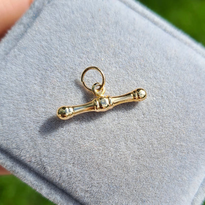 Pre-owned 9ct Yellow Gold T-Bar Pendant