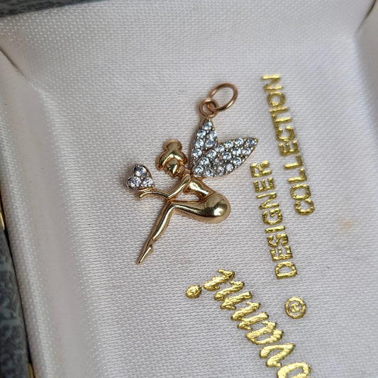 Pre-owned Cubic Zirconia Fairy / Tinkerbell Charm
